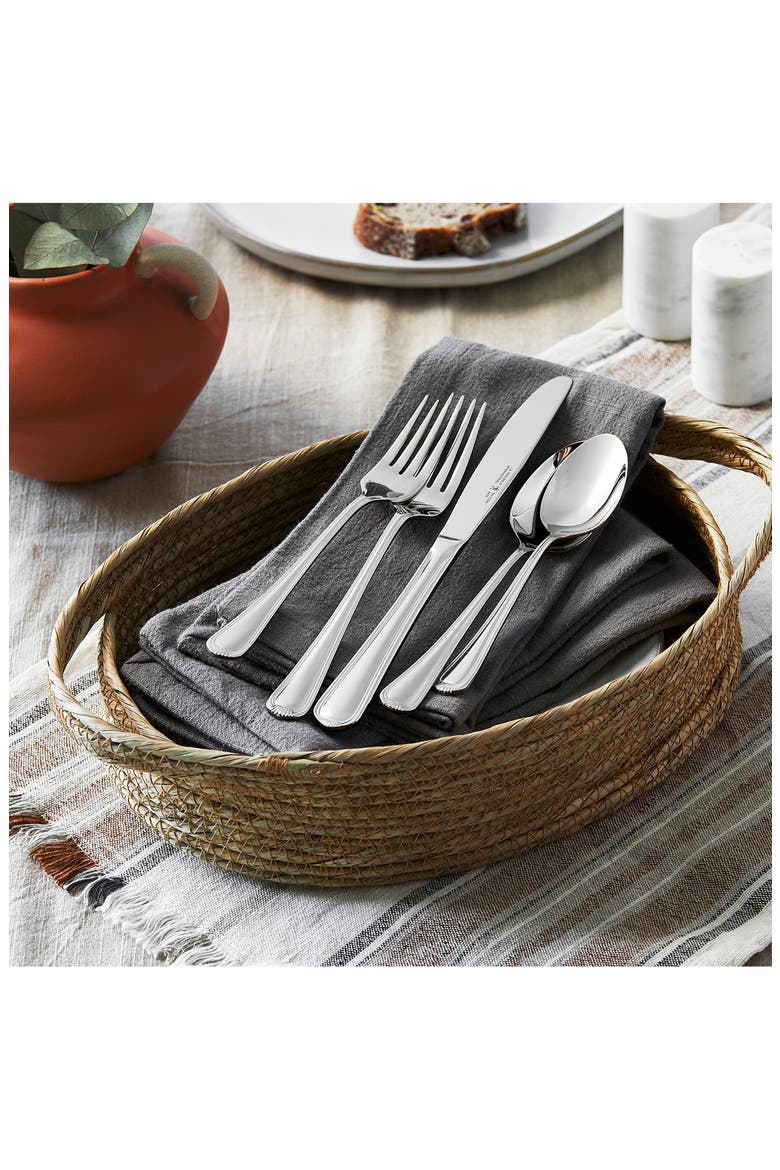 Alcea Stainless Steel 20-Piece Flatware Set, Alternate, color, SILVER