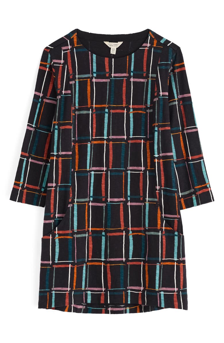 Seasalt Cornwall Shore Foraging Organic Cotton Tunic, Alternate, color, Rock Check Onyx