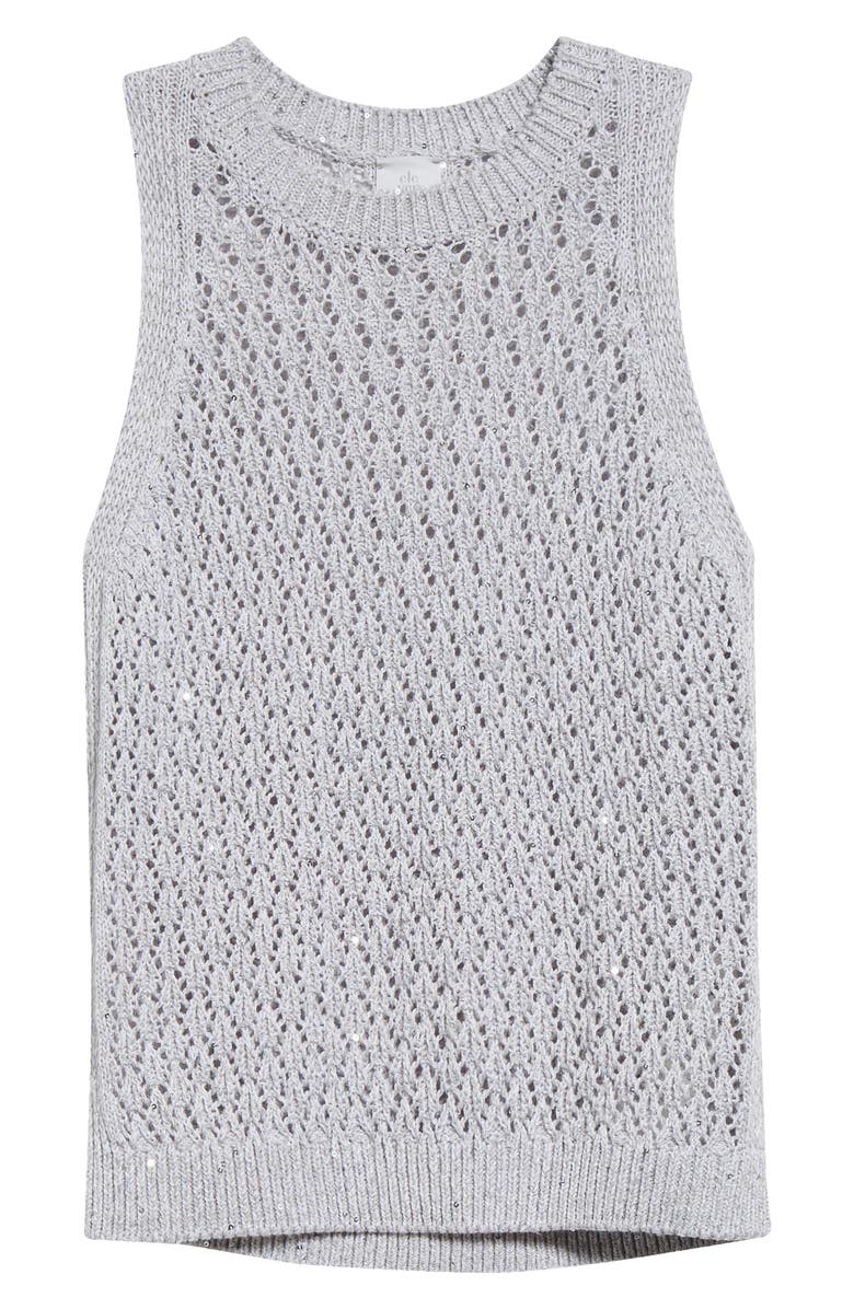 Eleventy Sequin Open Stitch Sweater Tank, Alternate, color,
