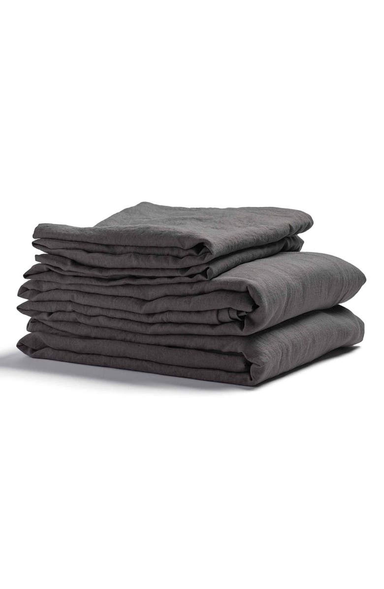 PIGLET IN BED Linen Duvet Cover & Bedding Set, Main, color, 