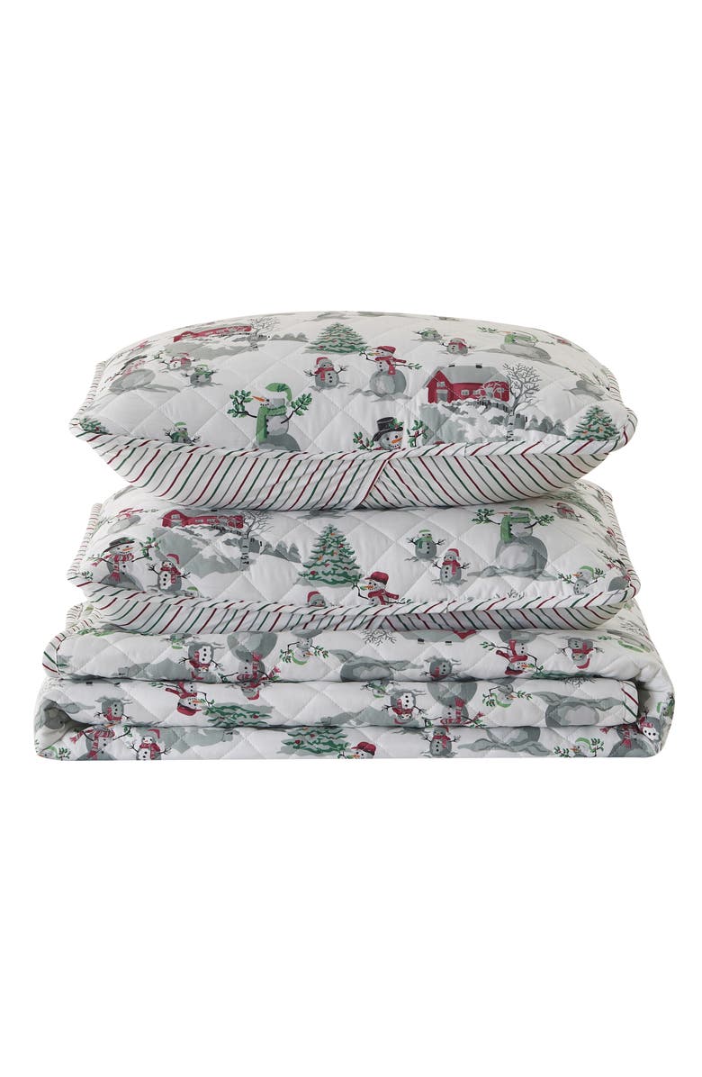 Woven & Weft Winter Snowman Quilt & Sham Set, Main, color, 