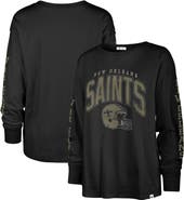 '47 Women's '47 Black New Orleans Saints Tom Cat Lightweight Long Sleeve T-Shirt