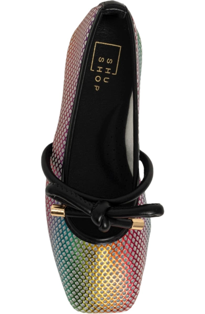 SHUSHOP Kids' Ashley Mini Metallic Ballet Flat, Alternate, color,
