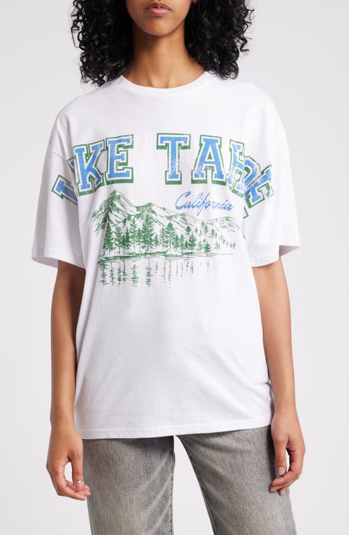 GOLDEN HOUR Lake Tahoe Boyfriend T-Shirt in Washed Bright White 