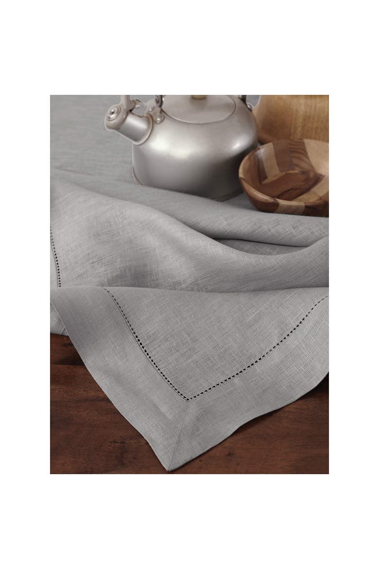 Linen Tablecloth - Classic Hemstitch, Alternate, color, Soft Grey