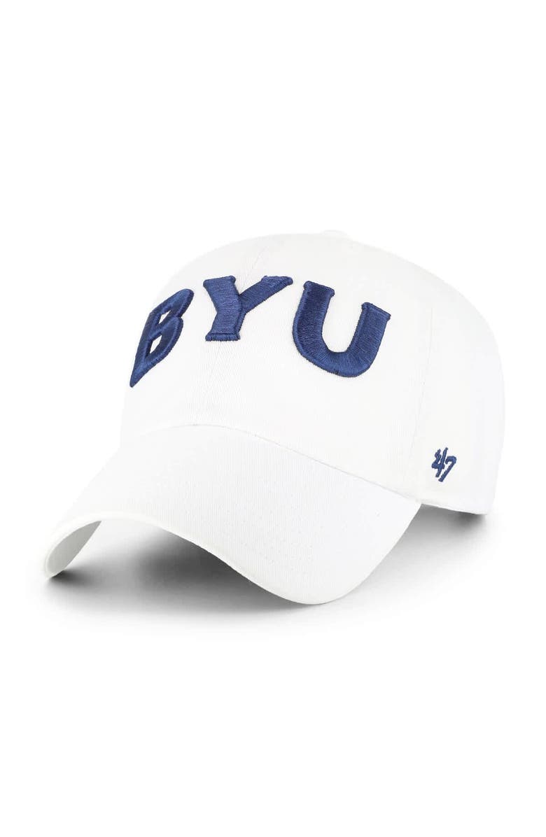 '47 Men's '47 White BYU Cougars Clean Up Adjustable Hat, Main, color, White
