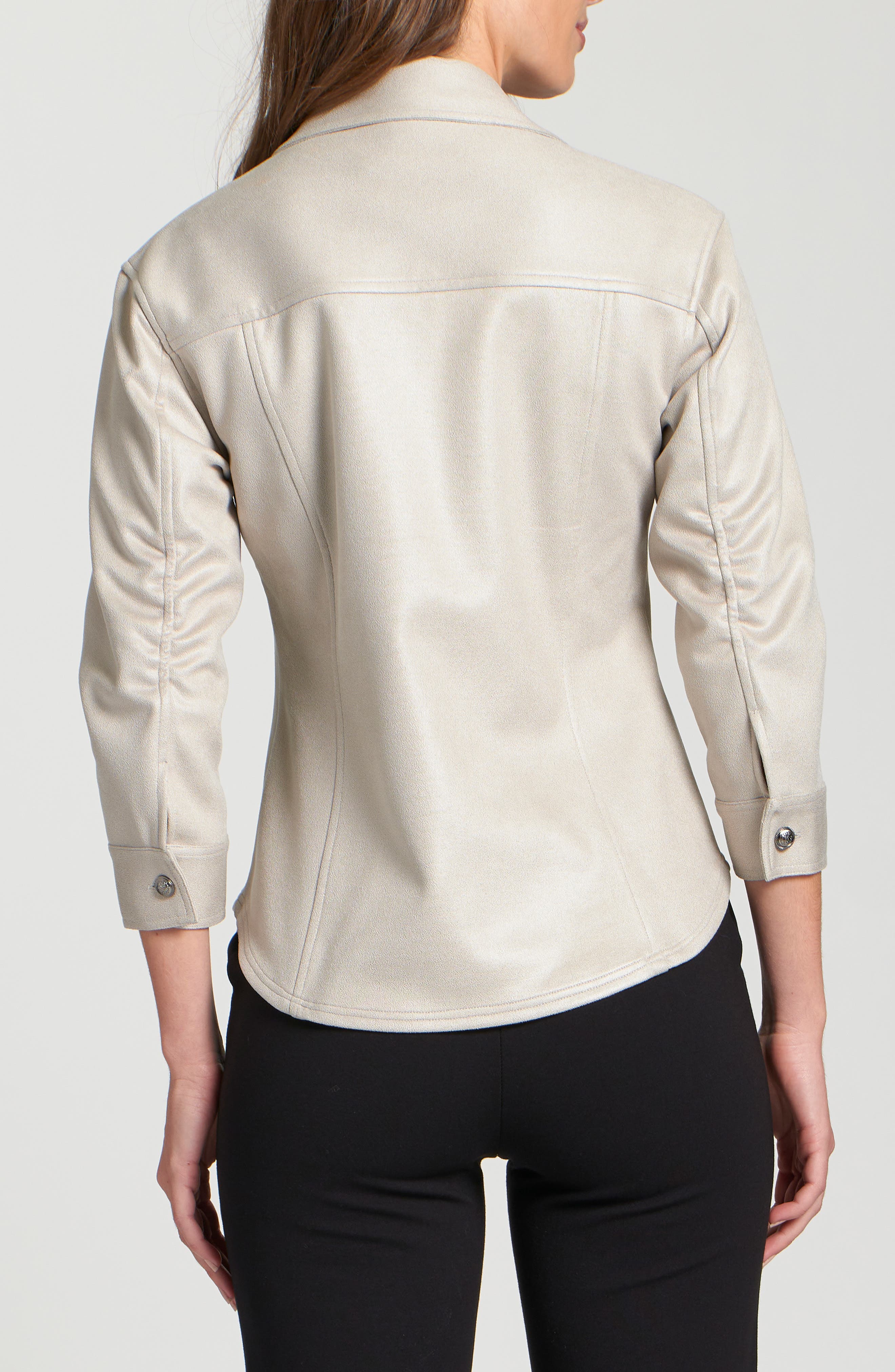 Faux Suede Shirt Jacket - image 2