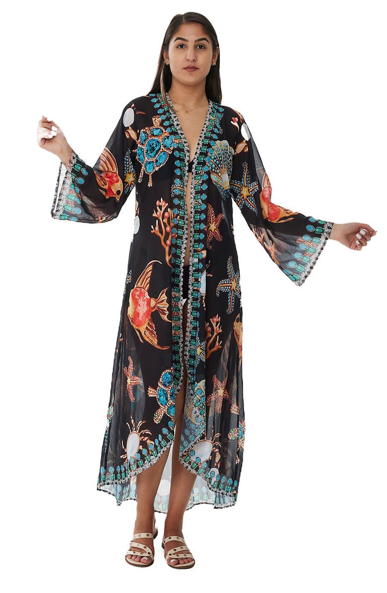 RANEES Starfish Duster, Alternate, color, Black