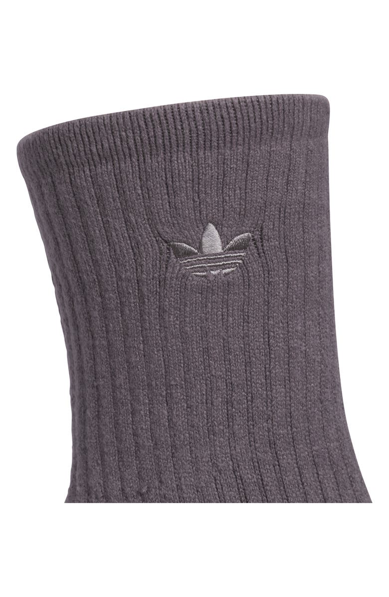 adidas Gender Inclusive Assorted 3-Pack Originals Comfort Crew Socks, Alternate, color, Grey Strata