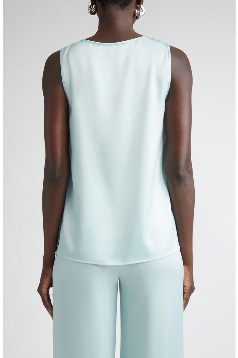 Liquid Satin V-Neck Tank, Alternate, color, AQUA