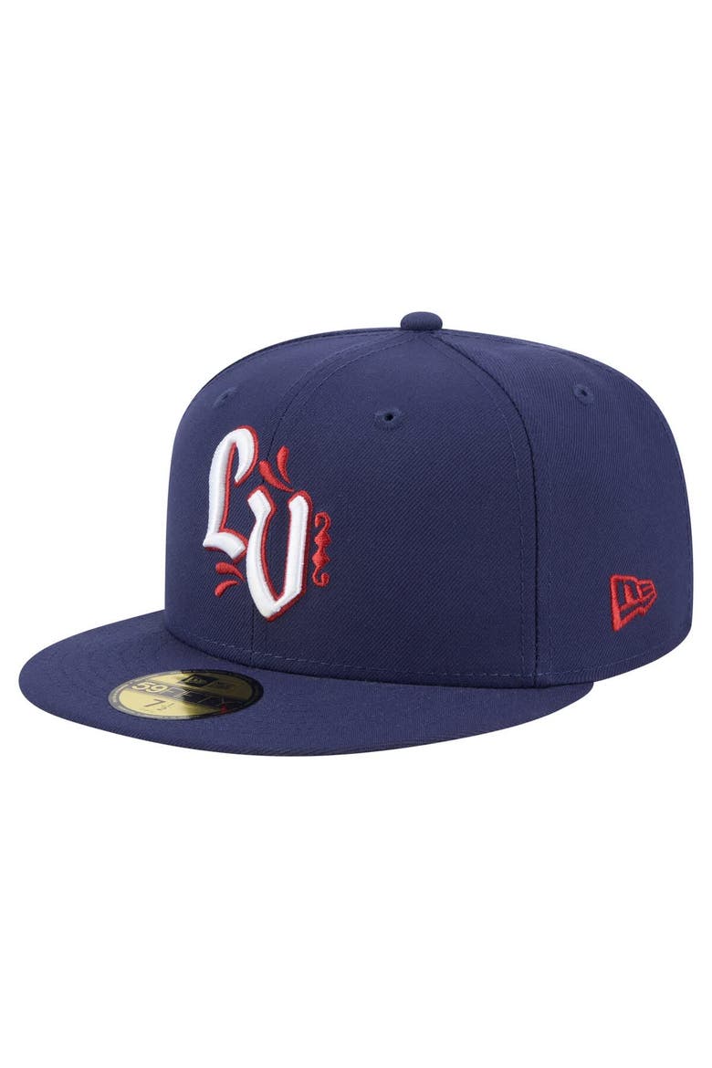 Men's New Era  Blue Lehigh Valley IronPigs Authentic Collection 59FIFTY Fitted Hat, Main, color, Navy