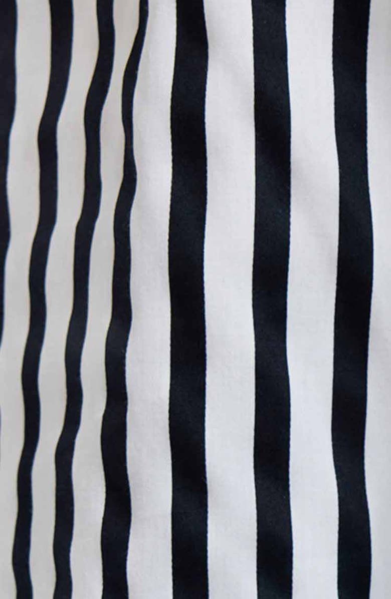 Foxcroft Meghan Stripe Cotton Button-Up Shirt, Alternate, color, White/ Black