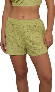 Motel Verie Eyelet Cotton Shorts