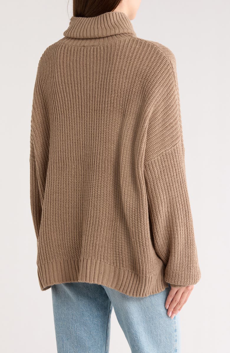 Splendid Turtleneck Sweater, Alternate, color, Toast