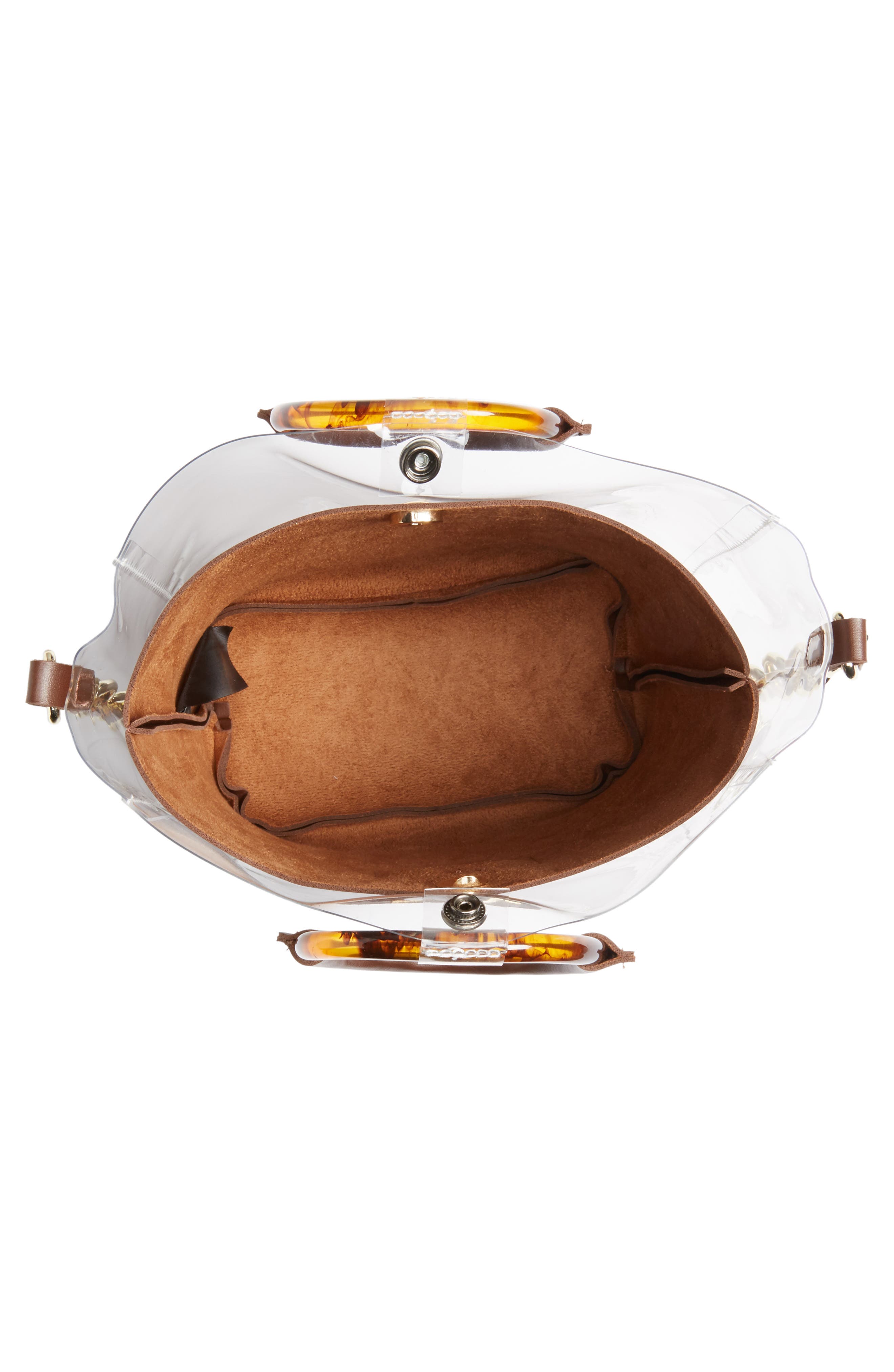 Transparent Shoulder Bag, Alternate, color, CLEAR BROWN