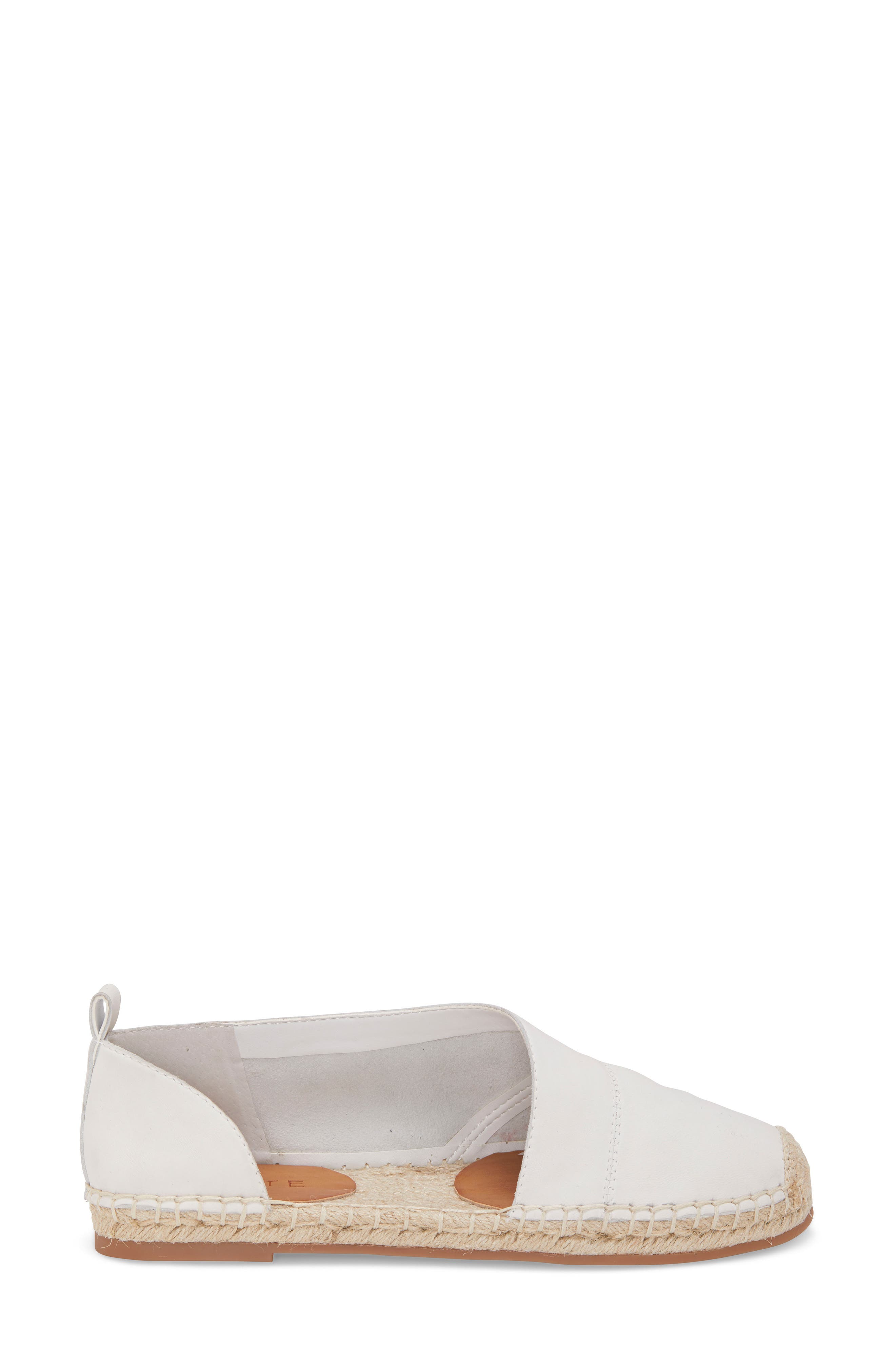Dela Espadrille Flat, Alternate, color, WHITE NUBUCK