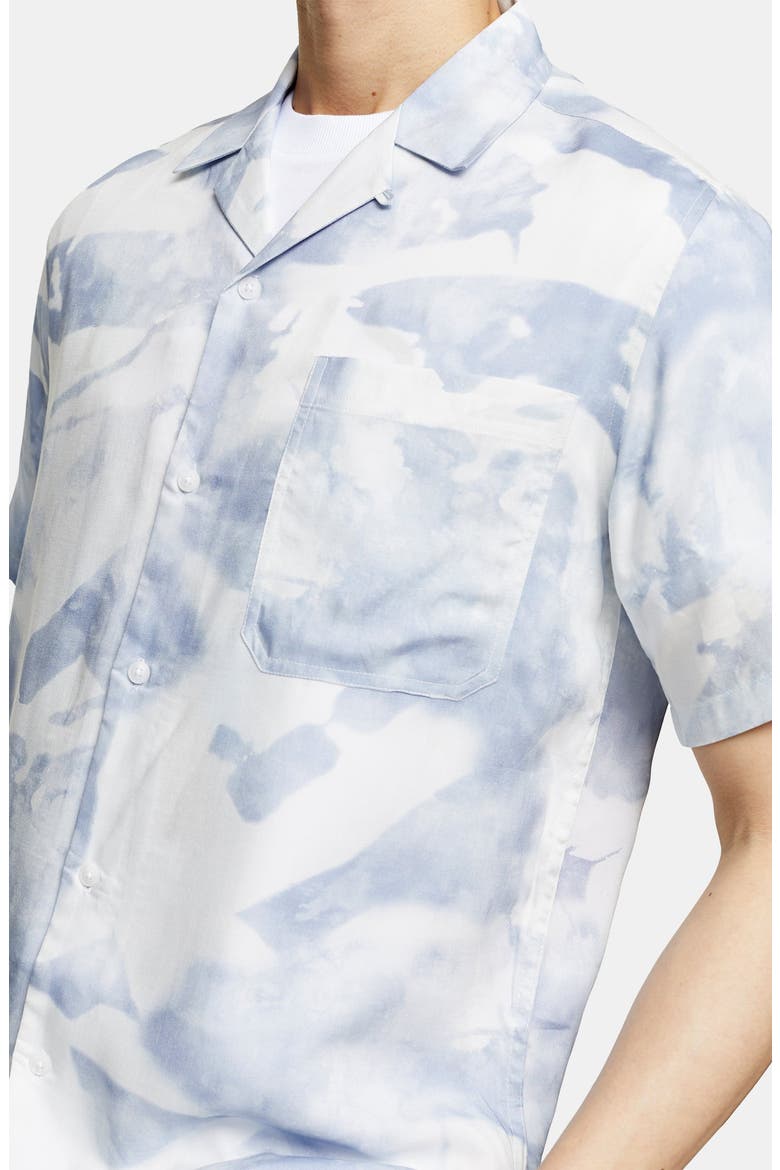Mist Revere Short Sleeve Button-Up Camp Shirt, Alternate, color, BLUE