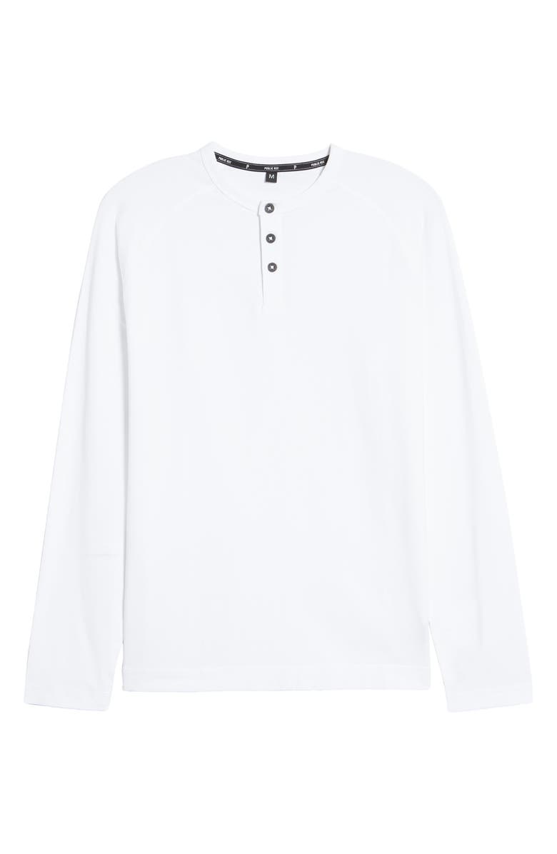 Public Rec Go-To Long Sleeve Performance Henley T-Shirt, Alternate, color, White