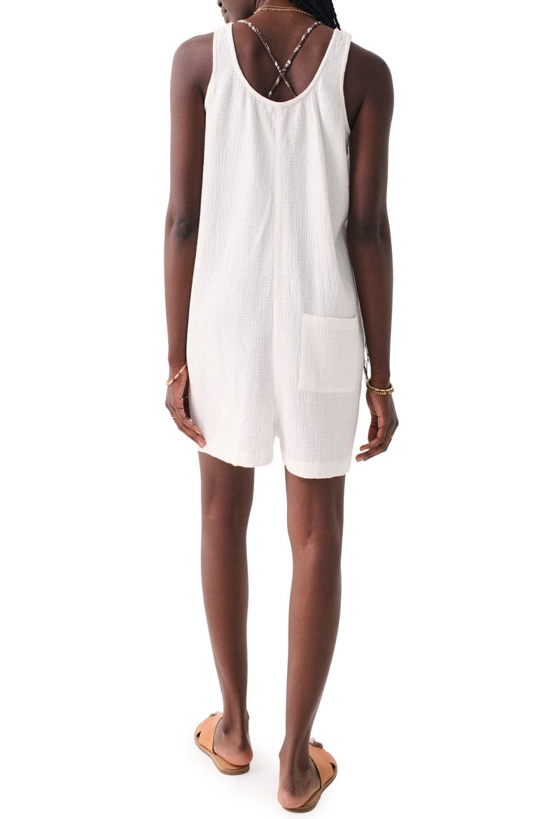Jamesport Dream Cotton Gauze Romper, Alternate, color, WHITE