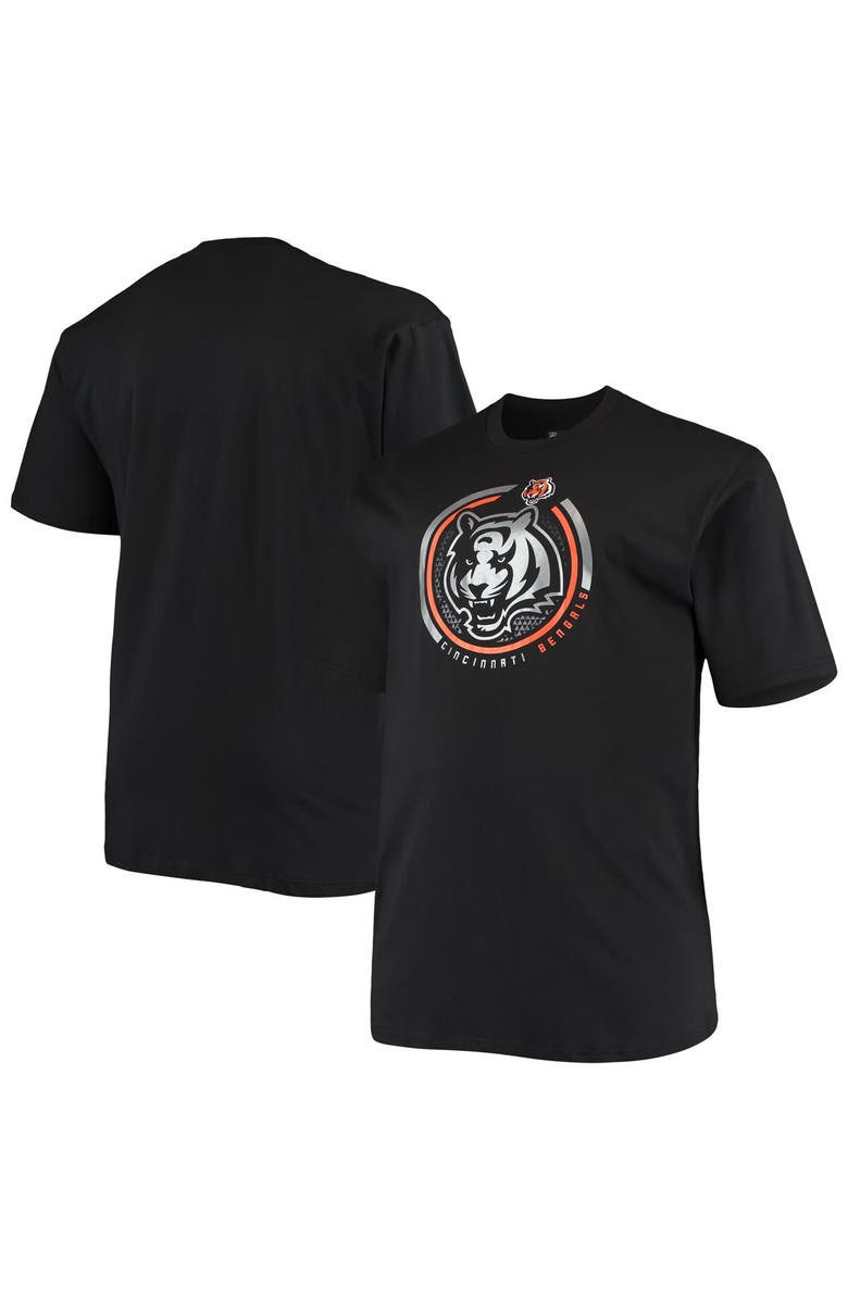 FANATICS Men's Fanatics Branded Black Cincinnati Bengals Big & Tall Color Pop T-Shirt, Main, color,