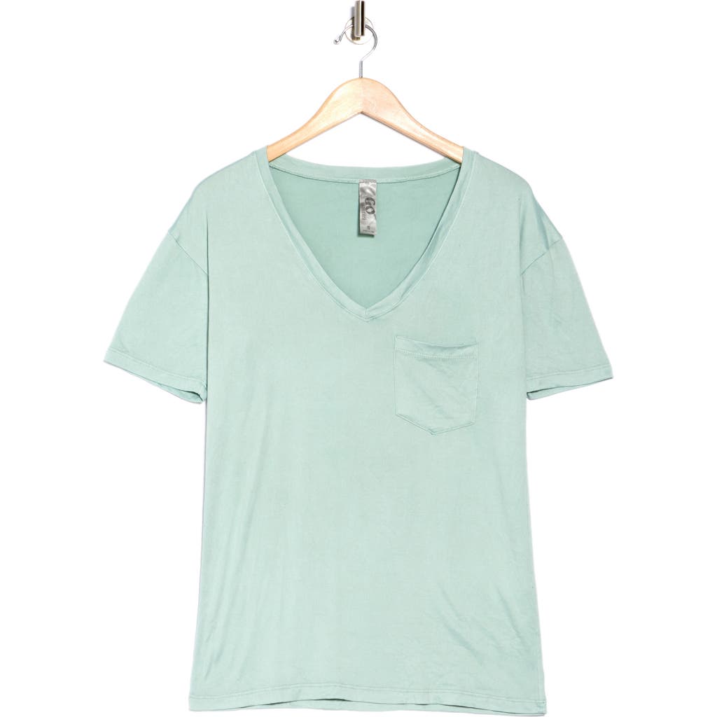 Go Couture V-neck Pocket T-shirt In Kashmir