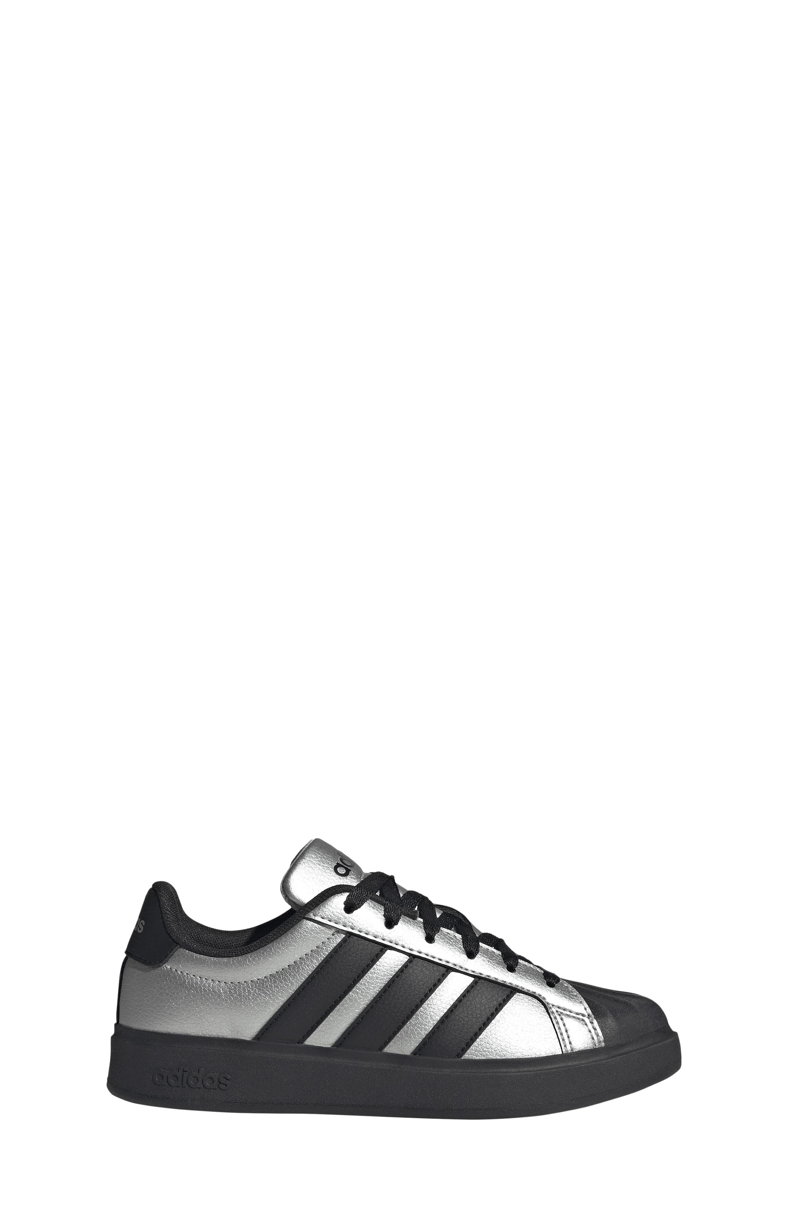 Kids' Street Talk Sneaker, Alternate, color, SILVER METALLIC/ CORE BLACK