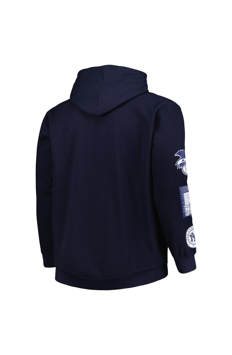 PROFILE Men's Navy New York Yankees Big & Tall Fleece Pullover Hoodie, Alternate, color, 