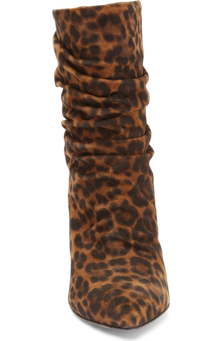Gianvito Rossi Ruched Leopard Print Bootie, Alternate, color,
