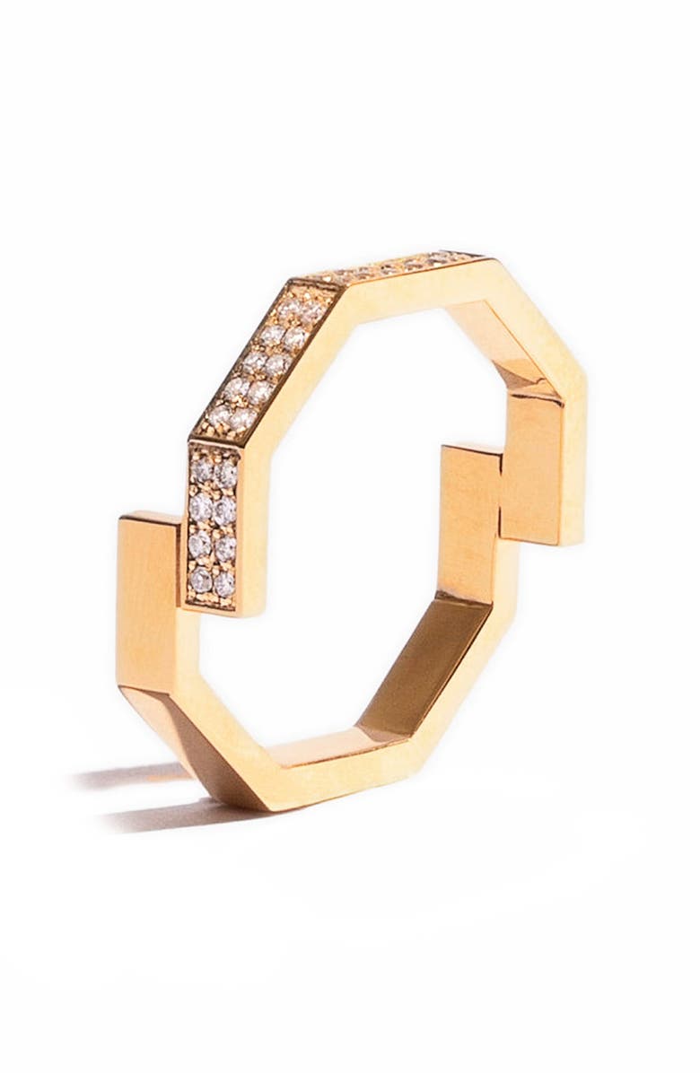 JEM Paris Octogone Double Pavé Lab Created Diamond Ring, Alternate, color, 