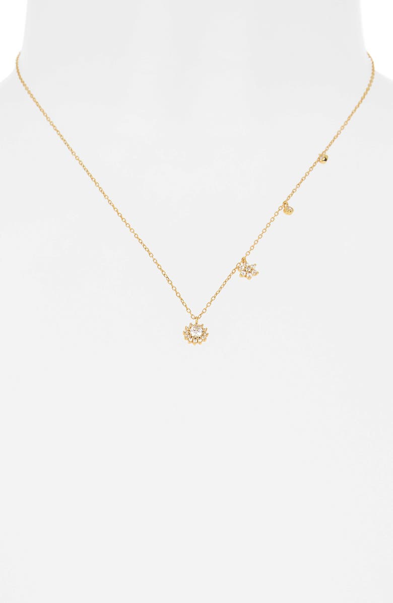 ARGENTO VIVO Cubic Zirconia Flower Shaker Necklace, Alternate, color, Gold