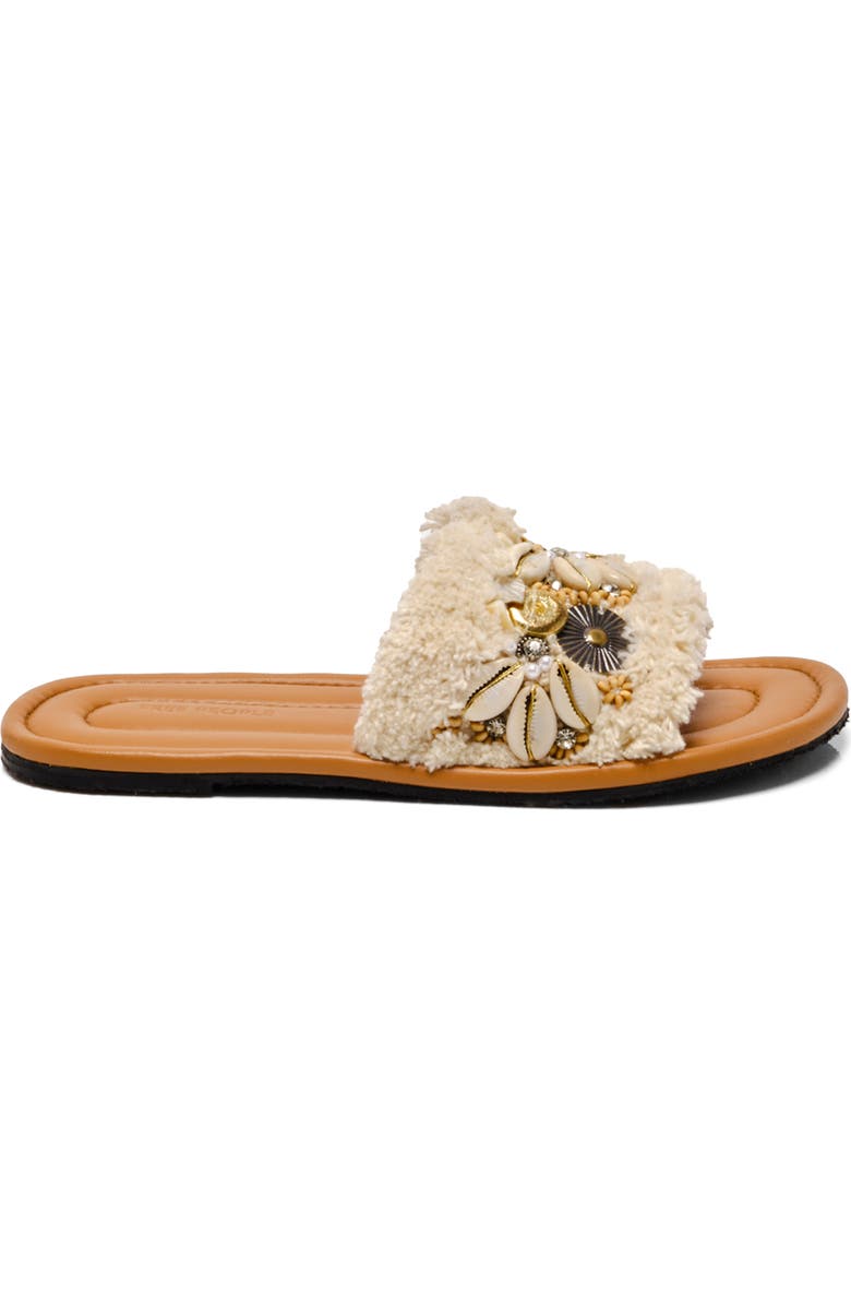 Free People Shipwreck Shell Slide Sandal, Alternate, color, Ivory