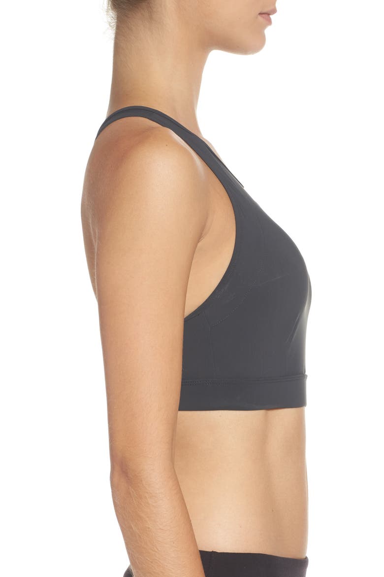 Ripped Warrior Yoga Bra, Alternate, color, ANTHRACITE
