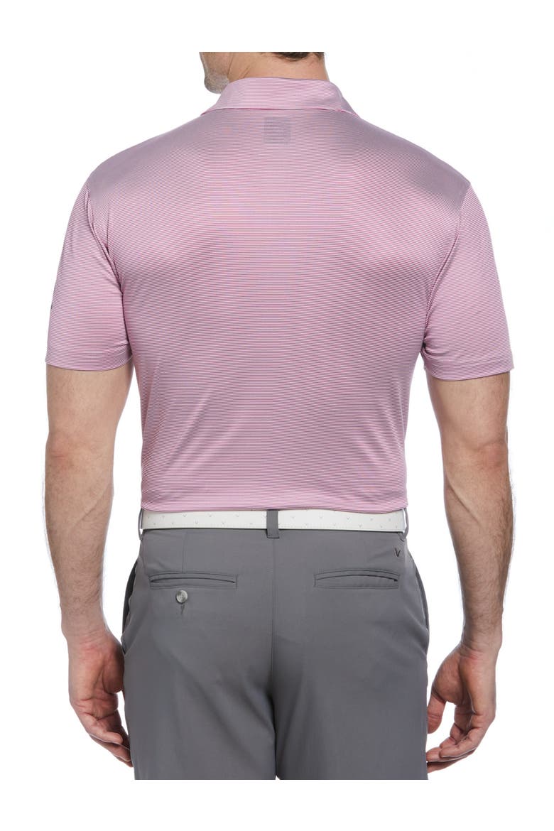 Fine Line Striped Polo Shirt, Alternate, color, PURPLE ORCHID