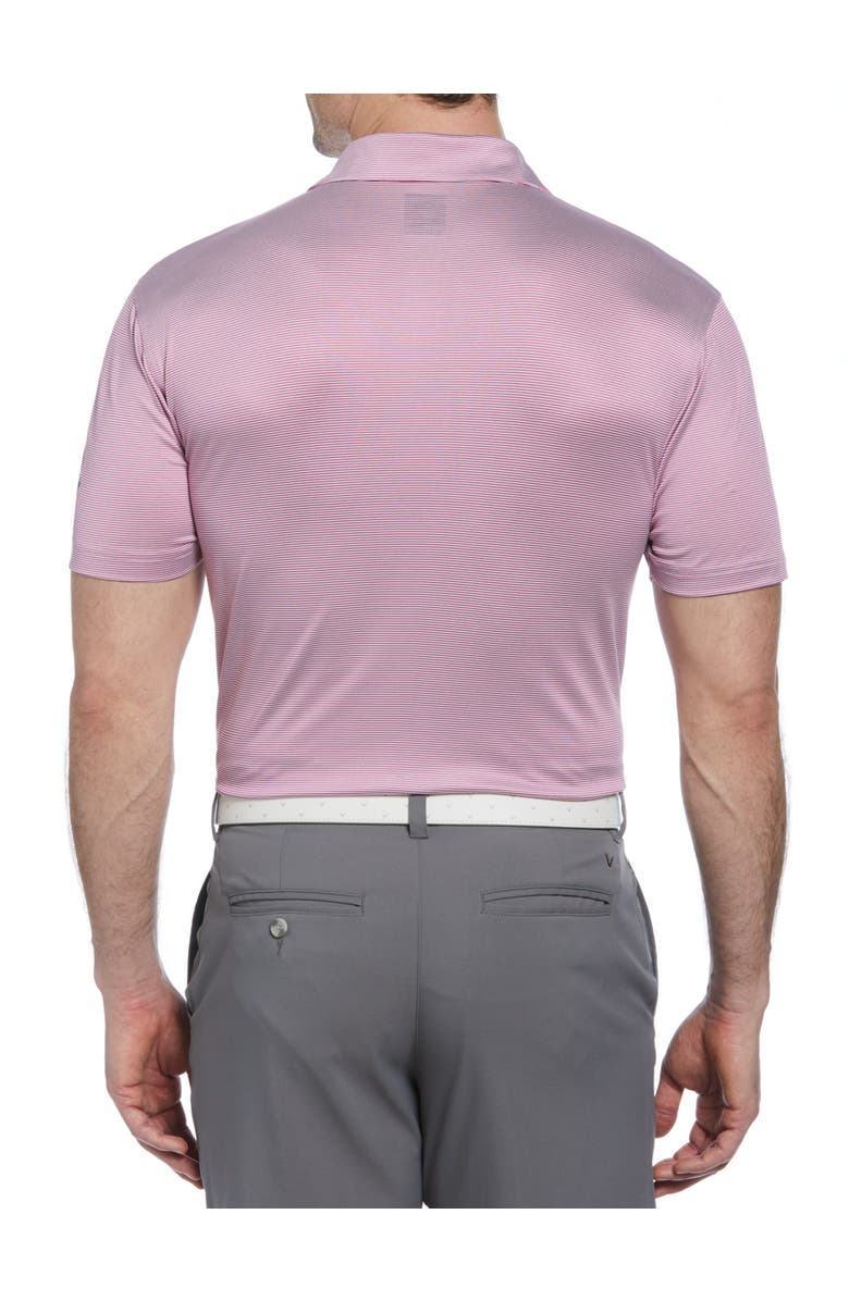 Callaway Fine Line Striped Polo Shirt, Alternate, color, Purple Orchid