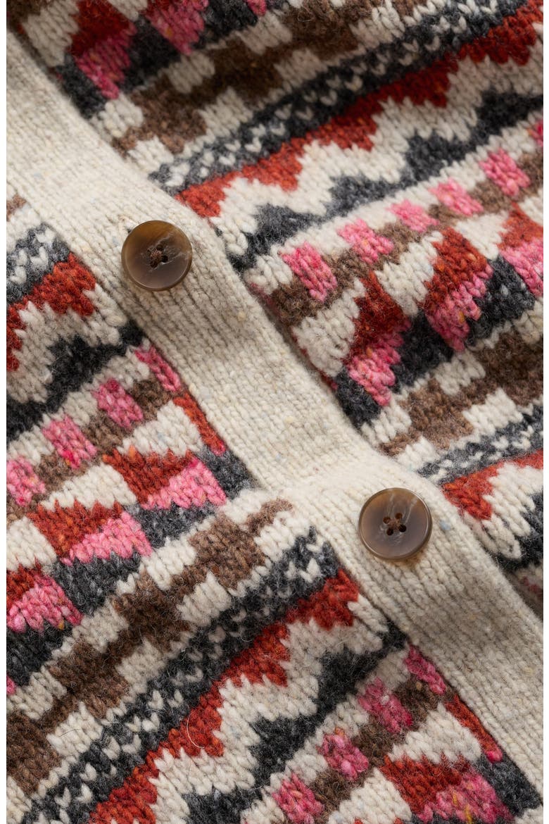 Dawson Pick Fair Isle Merino Wool Blend Sweater Vest, Alternate, color, KNIT ZIG ZAG GEO ARAN RED SAIL