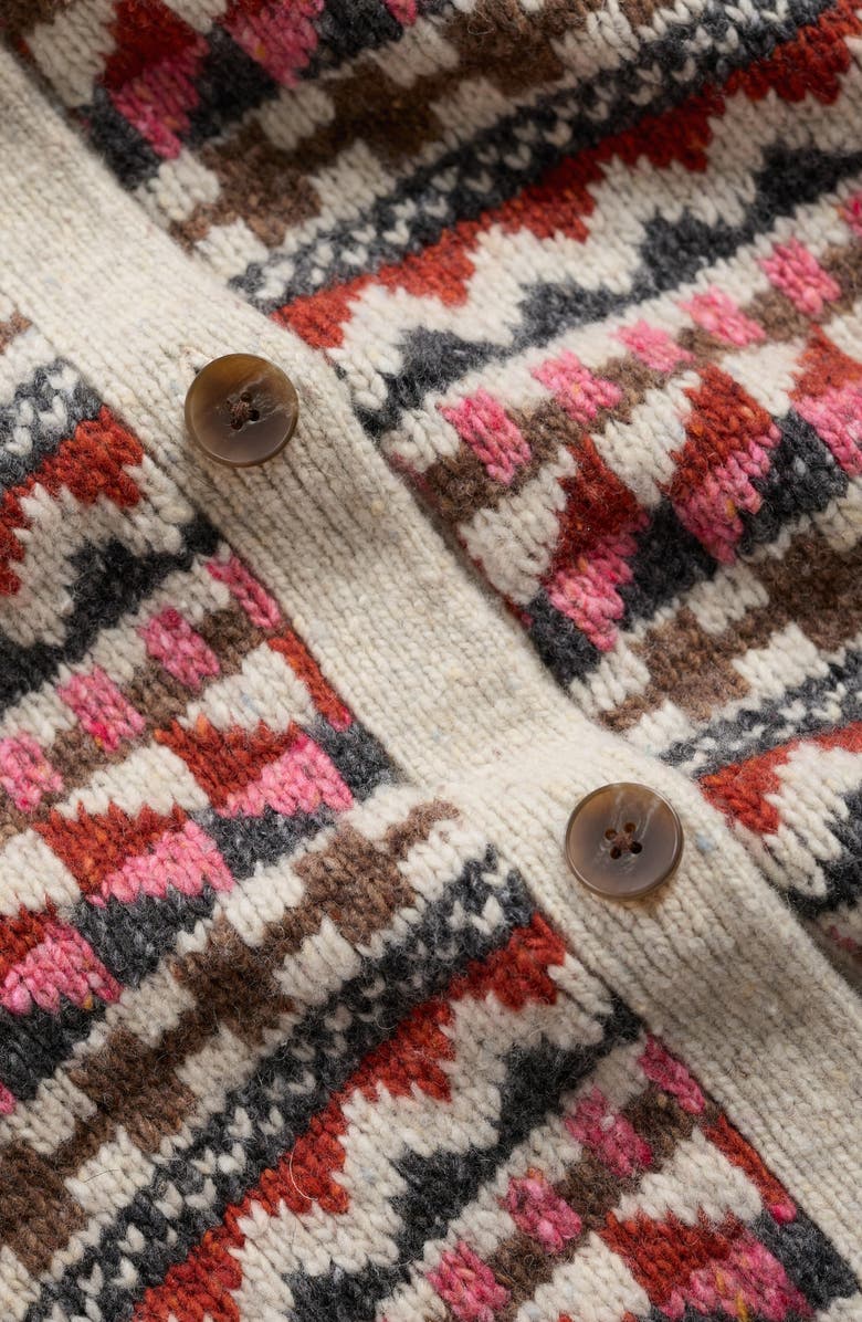 Seasalt Cornwall Dawson Pick Fair Isle Merino Wool Blend Sweater Vest, Alternate, color, Knit Zig Zag Geo Aran Red Sail