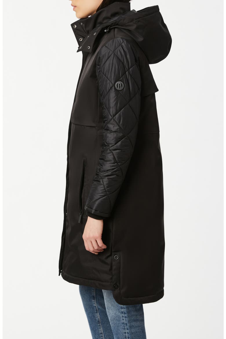 Water Resistant Parka with Removable Hood, Alternate, color, BLACK