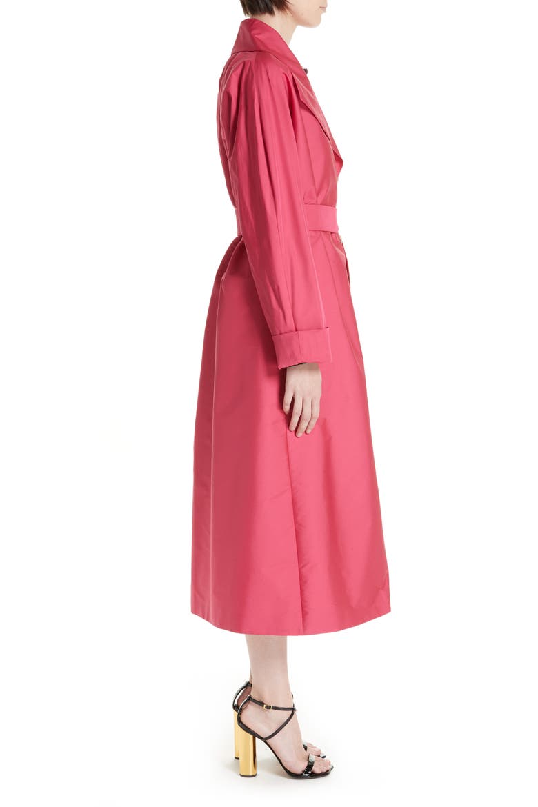 Taffeta Trench Coat, Alternate, color, PINK