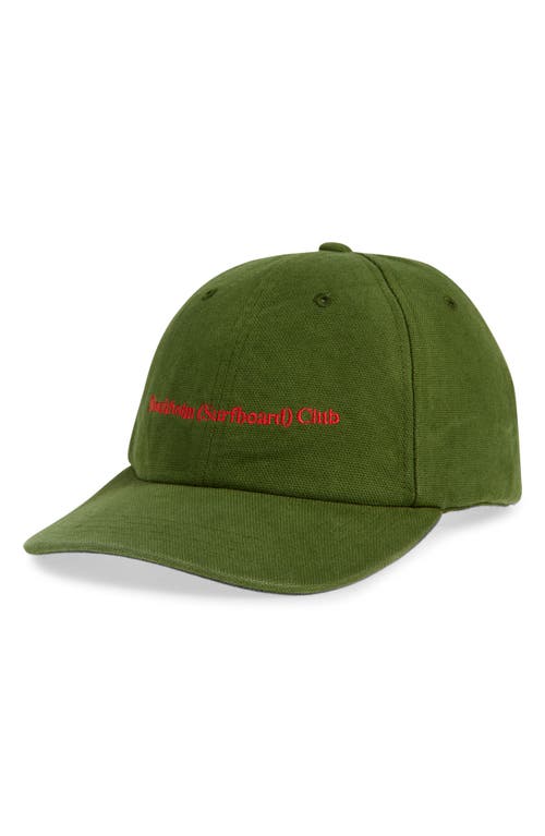 Stockholm Surfboard Club Pac Logo Embroidered Baseball Cap In Green