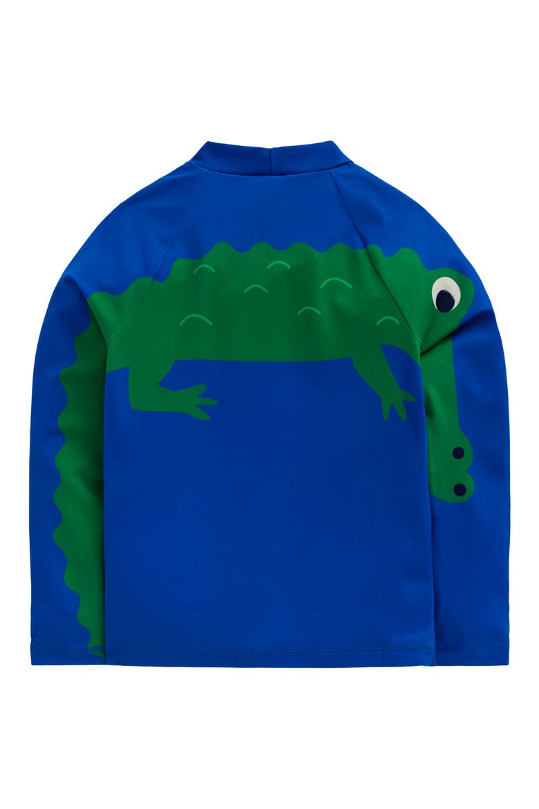Kids' Appliqué Long Sleeve Rashguard, Alternate, color, BLUE CROC