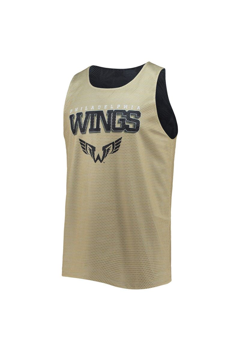 Men's FOCO Black/Gold Philadelphia Wings Reversible Mesh Tank Top, Alternate, color, Black