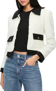 Alice + Olivia Topher Metallic Tweed Jacket