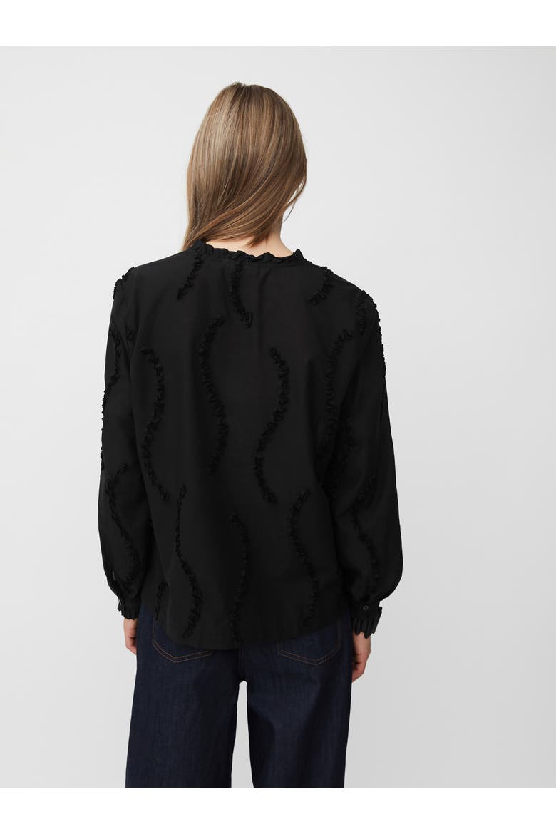 MaDolvira Ruffle Detail Blouse, Alternate, color, Black