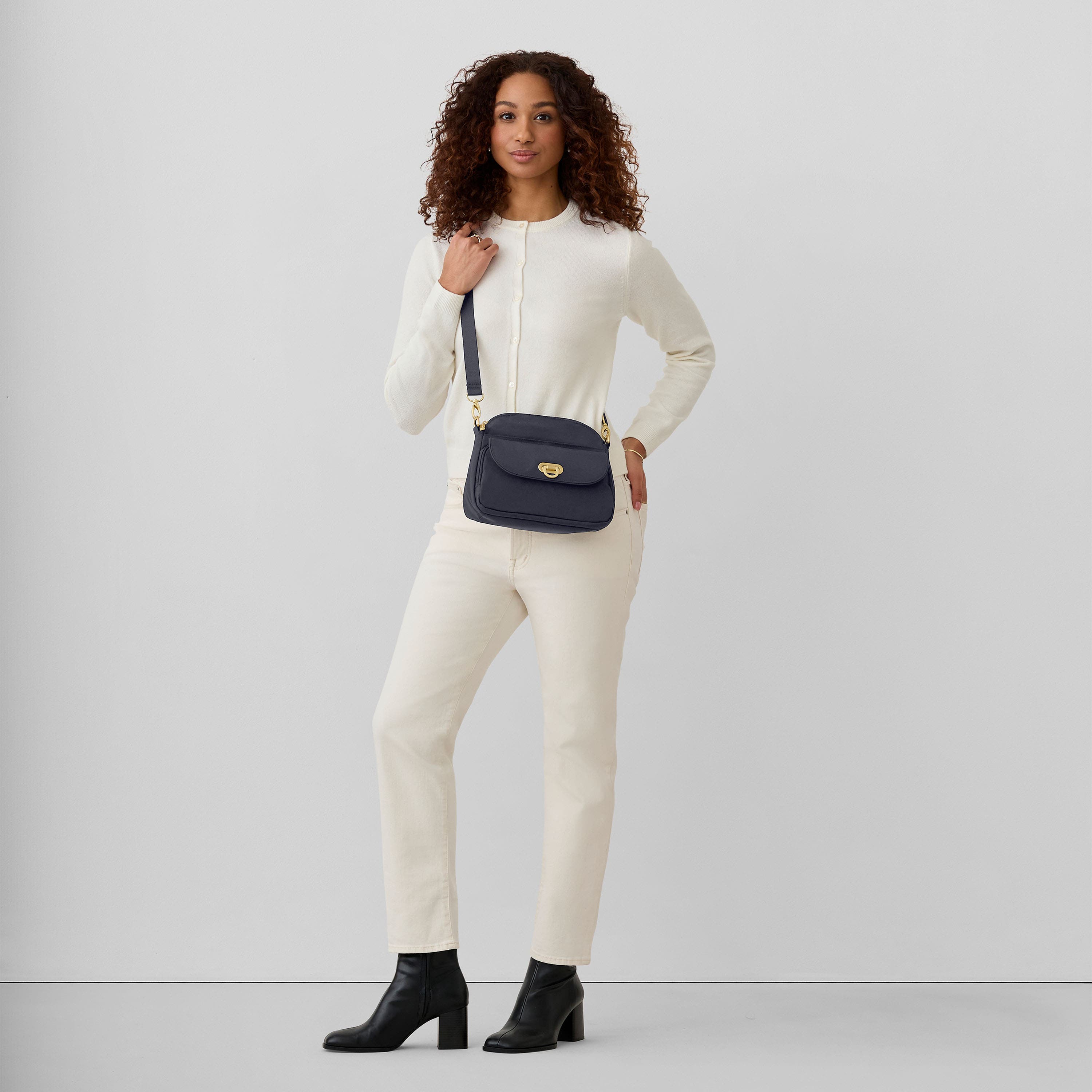 Coastal Flip Lock Crossbody Bag, Alternate, color, French Navy W/ Gold Hardware