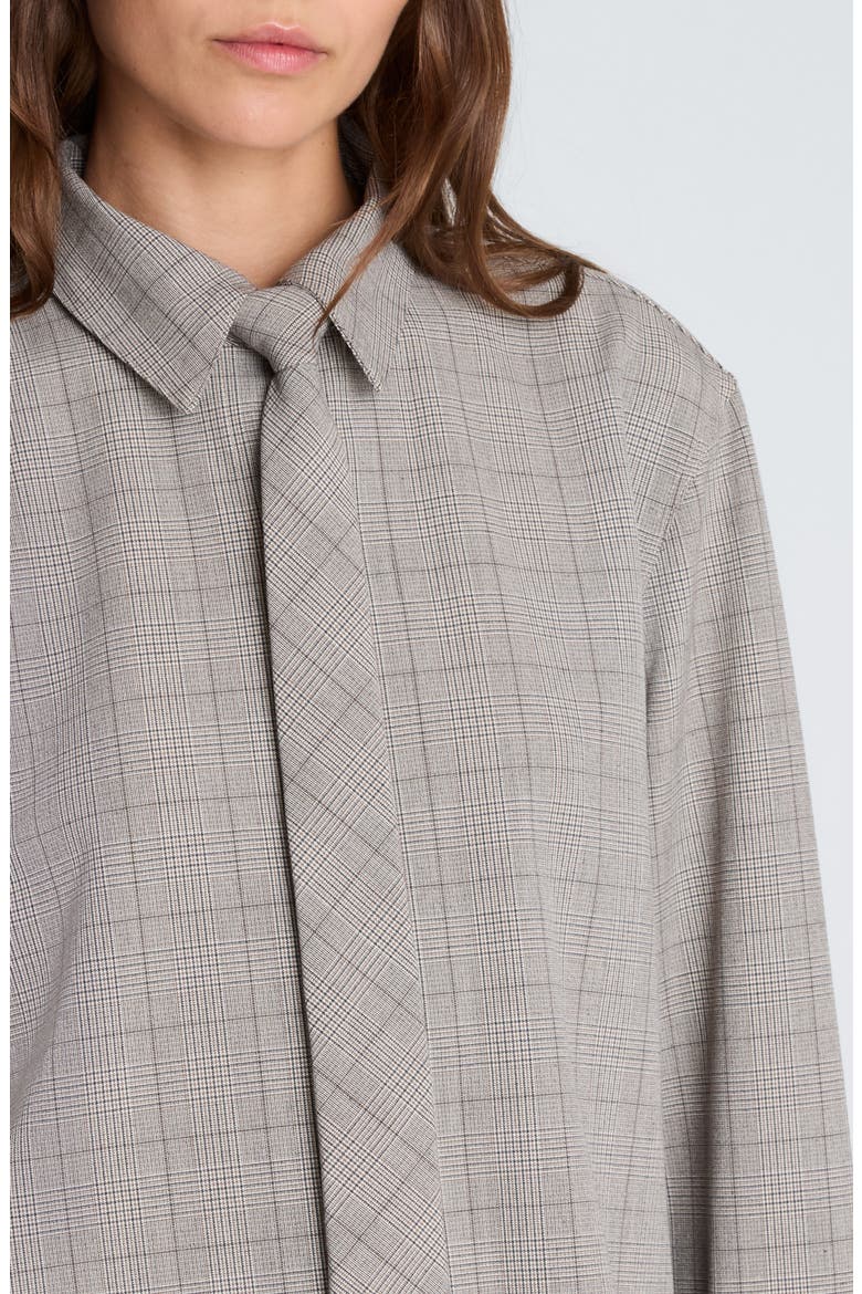 Plaid Shirt with Tie, Alternate, color, LIGHT MED BARK MULTI