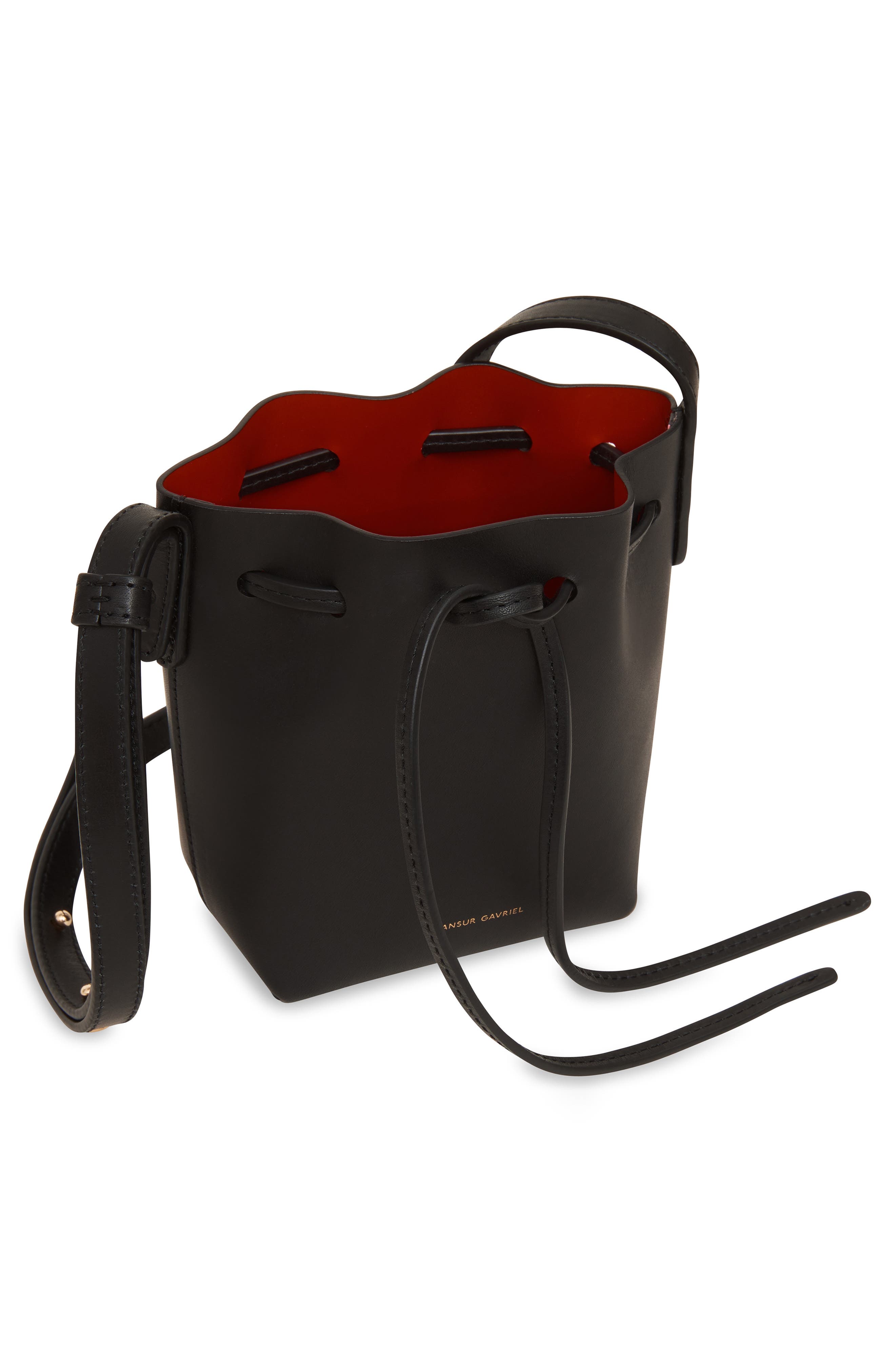 Mansur Gavriel Baby Leather Bucket Bag, Alternate, color, 