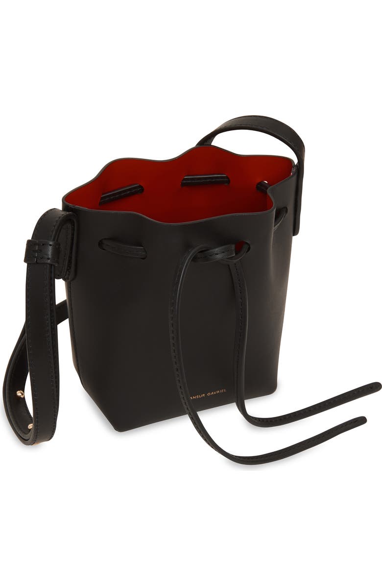 Mansur Gavriel Baby Leather Bucket Bag, Alternate, color,