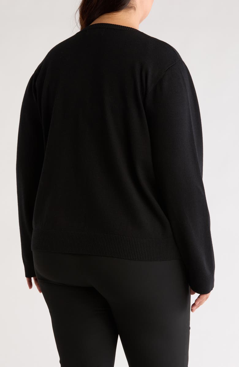 BY DESIGN Keira Button Cardigan, Alternate, color, Black