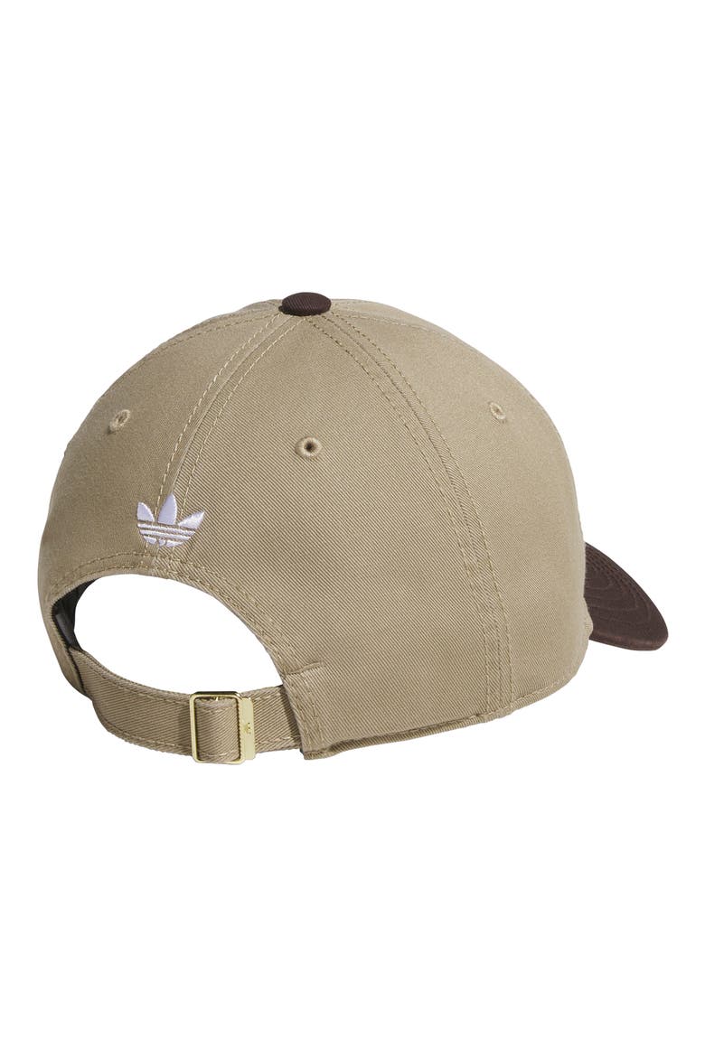 Trefoil Adjustable 6-Panel Baseball Cap, Alternate, color, DARK BEIGE