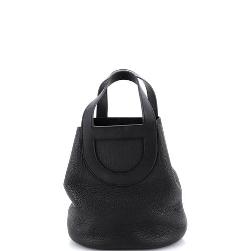 Pre-owned Hermes Hermes In-the-loop Bag Clemence With Swift 23 In Black